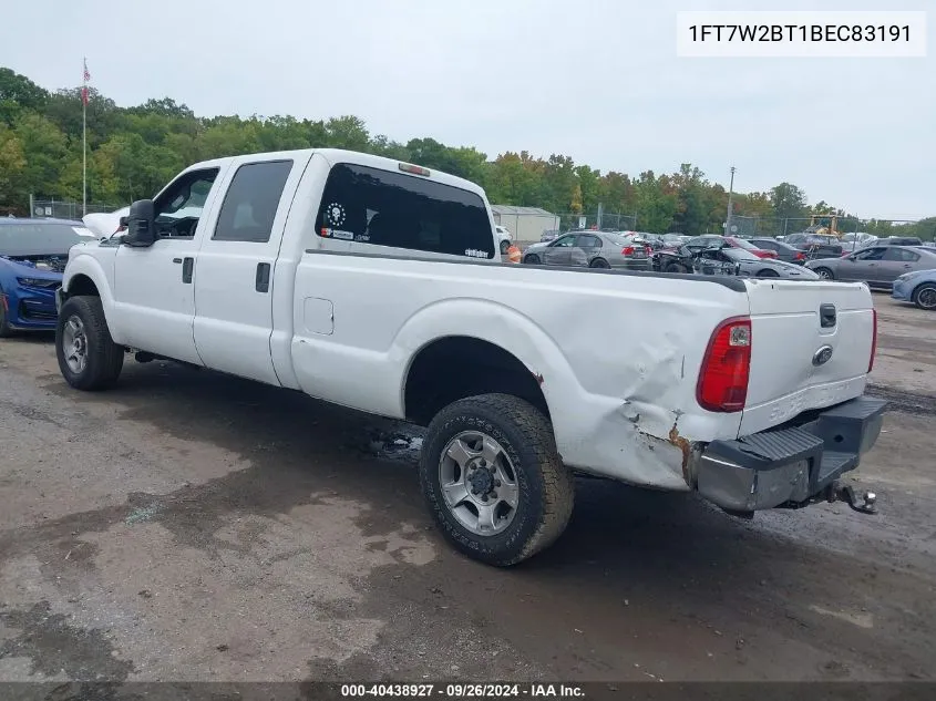 2011 Ford F250 Super Duty VIN: 1FT7W2BT1BEC83191 Lot: 40438927