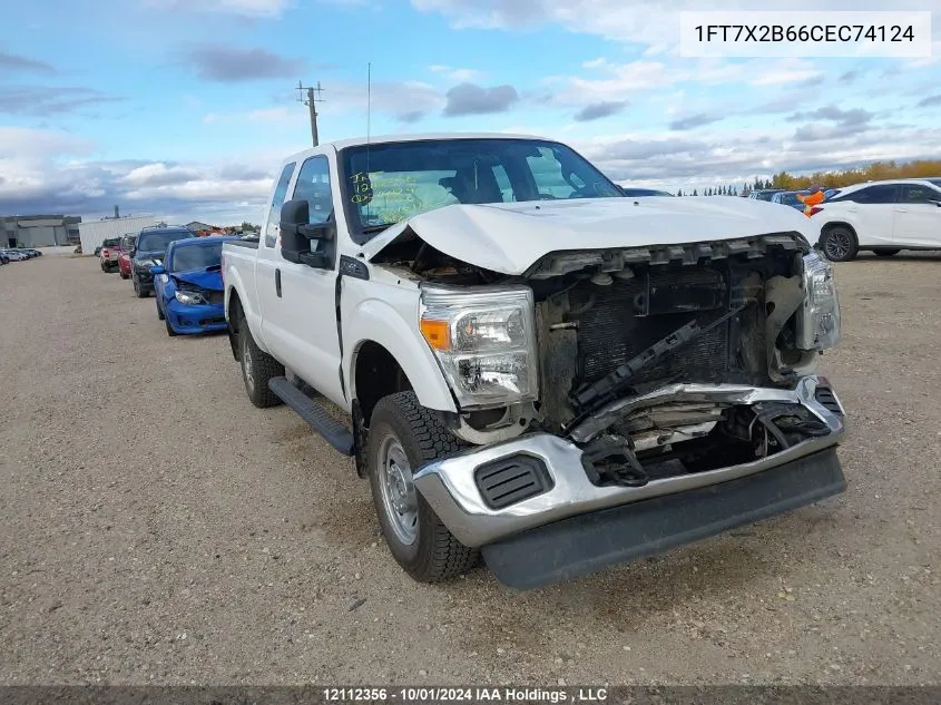 1FT7X2B66CEC74124 2012 Ford F250 Super Duty