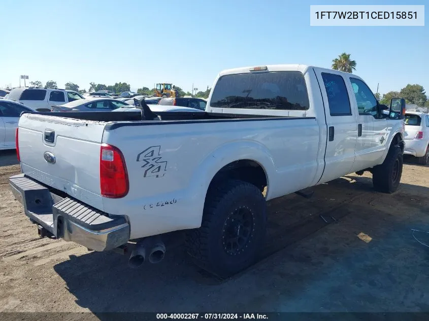 2012 Ford F-250 Xl VIN: 1FT7W2BT1CED15851 Lot: 40002267