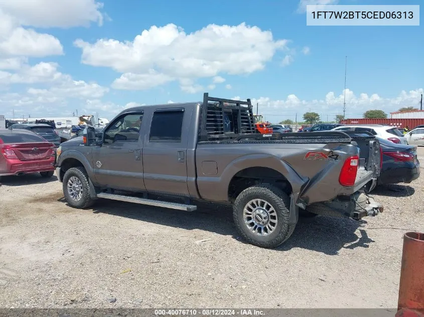 2012 Ford F-250 Lariat VIN: 1FT7W2BT5CED06313 Lot: 40076710