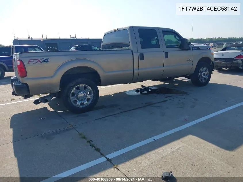 1FT7W2BT4CEC58142 2012 Ford F-250 Xl