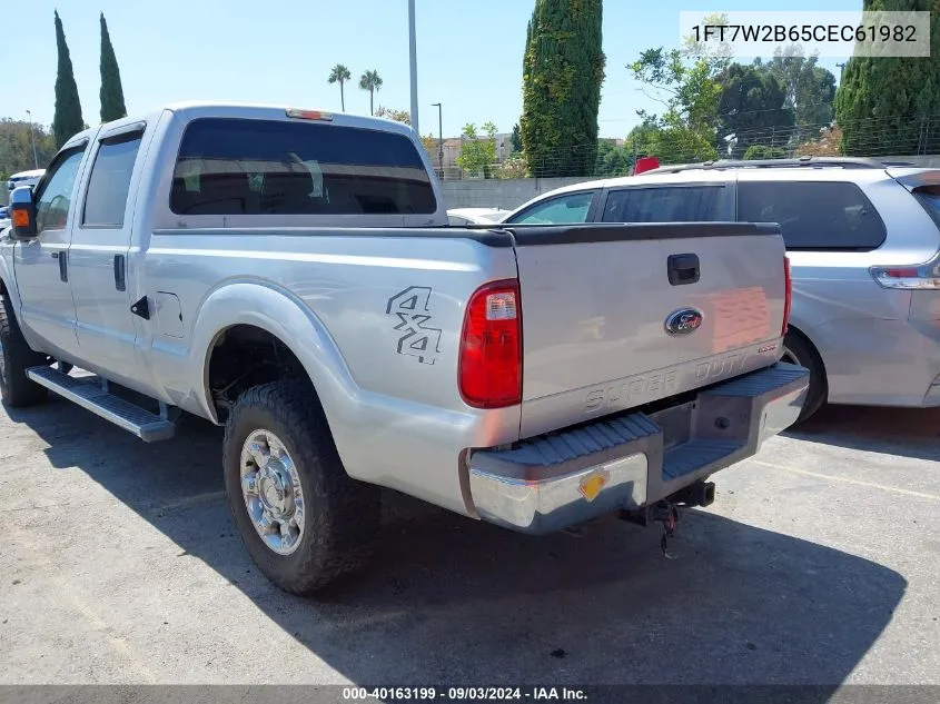 2012 Ford F-250 Xlt VIN: 1FT7W2B65CEC61982 Lot: 40163199