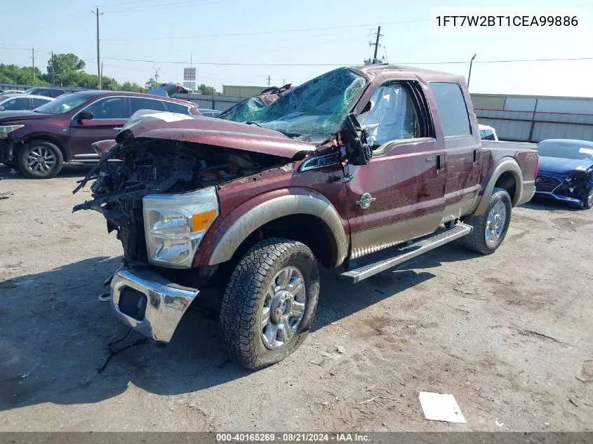 2012 Ford F250 Super Duty VIN: 1FT7W2BT1CEA99886 Lot: 40165269