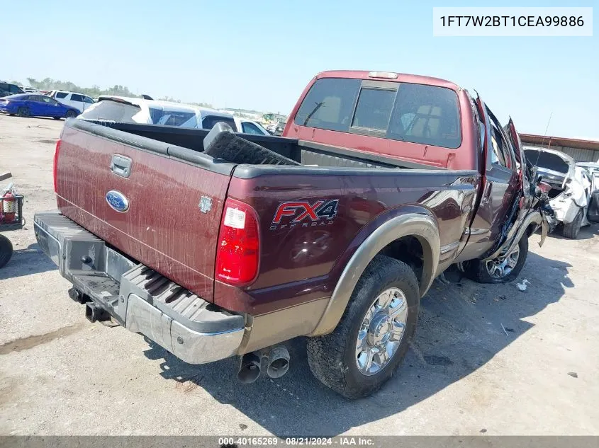 1FT7W2BT1CEA99886 2012 Ford F250 Super Duty