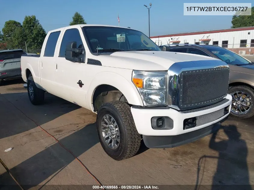 1FT7W2BTXCEC36727 2012 Ford F-250 Lariat