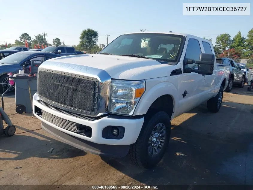 2012 Ford F-250 Lariat VIN: 1FT7W2BTXCEC36727 Lot: 40169565