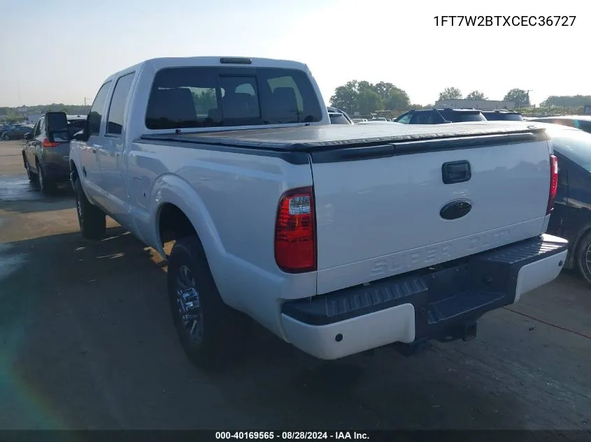 1FT7W2BTXCEC36727 2012 Ford F-250 Lariat