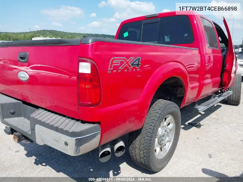 2012 Ford F250 Super Duty VIN: 1FT7W2BT4CEB66898 Lot: 40266611