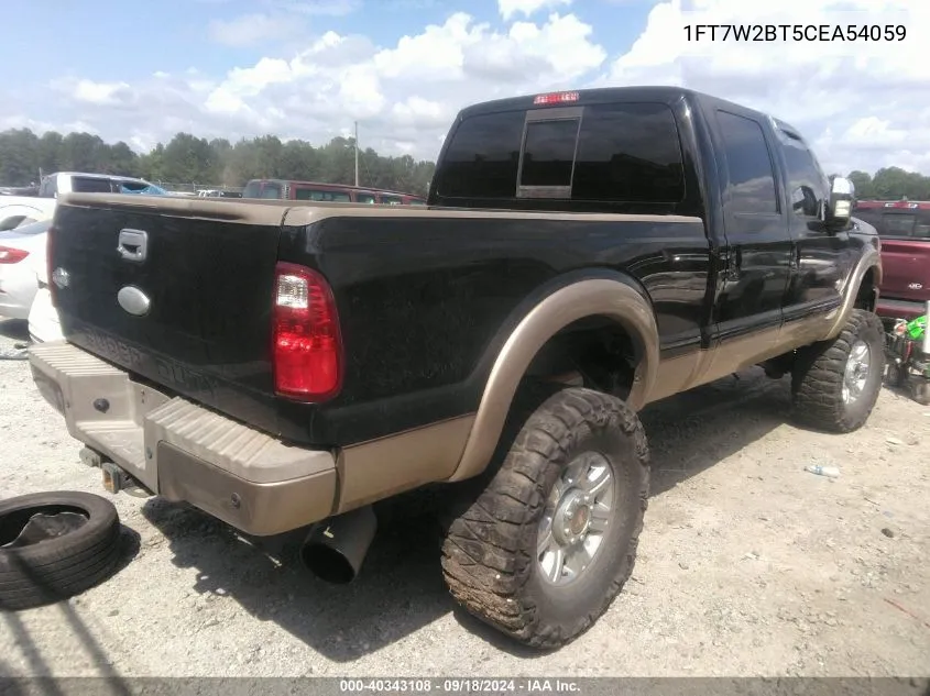 1FT7W2BT5CEA54059 2012 Ford F-250 Lariat