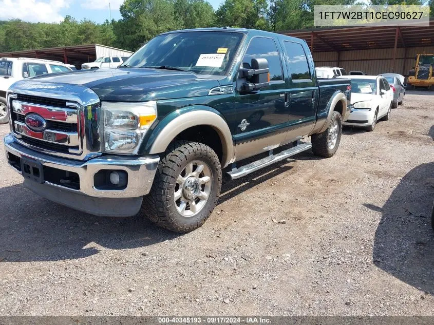 2012 Ford F-250 Lariat VIN: 1FT7W2BT1CEC90627 Lot: 40345193