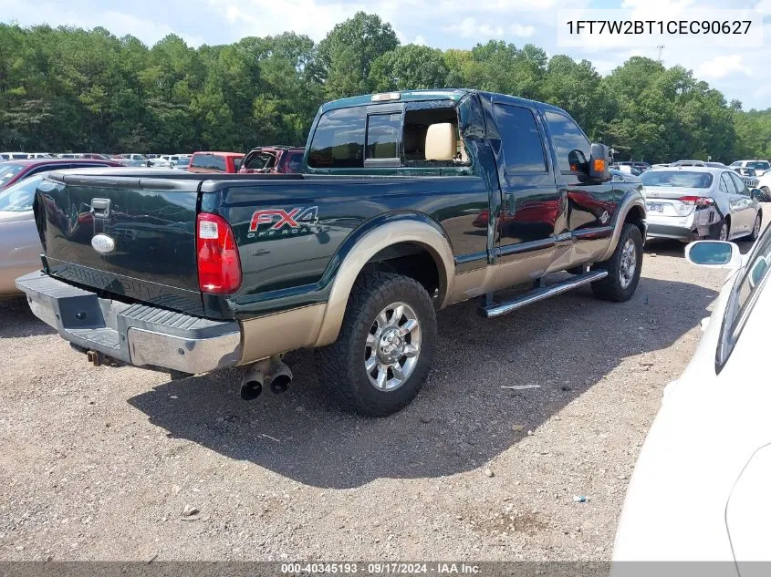 1FT7W2BT1CEC90627 2012 Ford F-250 Lariat