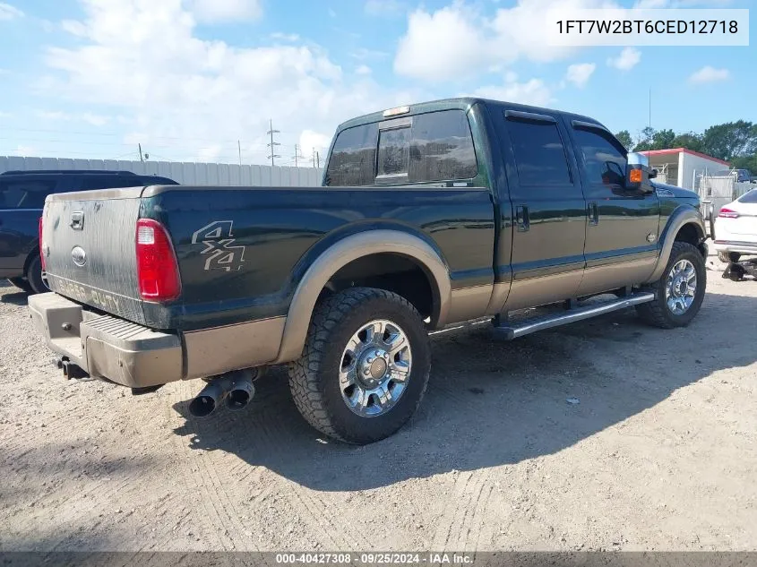 1FT7W2BT6CED12718 2012 Ford F-250 Lariat