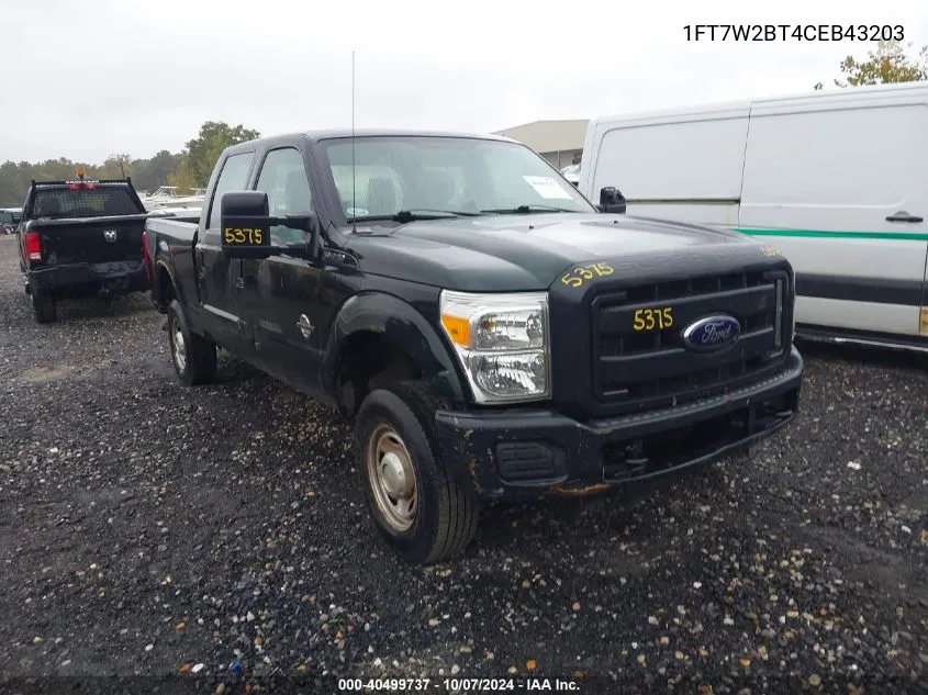 1FT7W2BT4CEB43203 2012 Ford F250 Super Duty