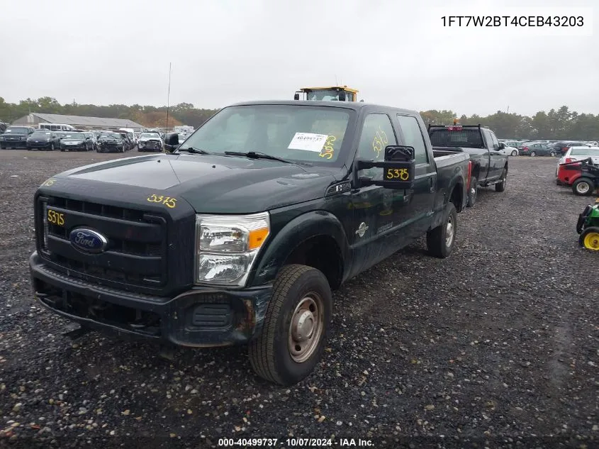 1FT7W2BT4CEB43203 2012 Ford F250 Super Duty