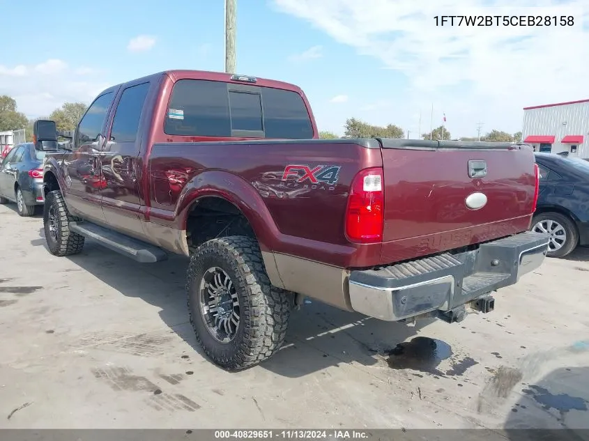 2012 Ford F-250 Lariat VIN: 1FT7W2BT5CEB28158 Lot: 40829651