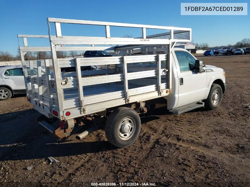 2012 Ford F-250 Xl VIN: 1FDBF2A67CED01289 Lot: 40839396