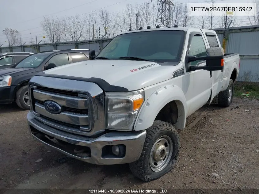 2013 Ford F-250 Xlt VIN: 1FT7W2B67DEB15942 Lot: 12116445