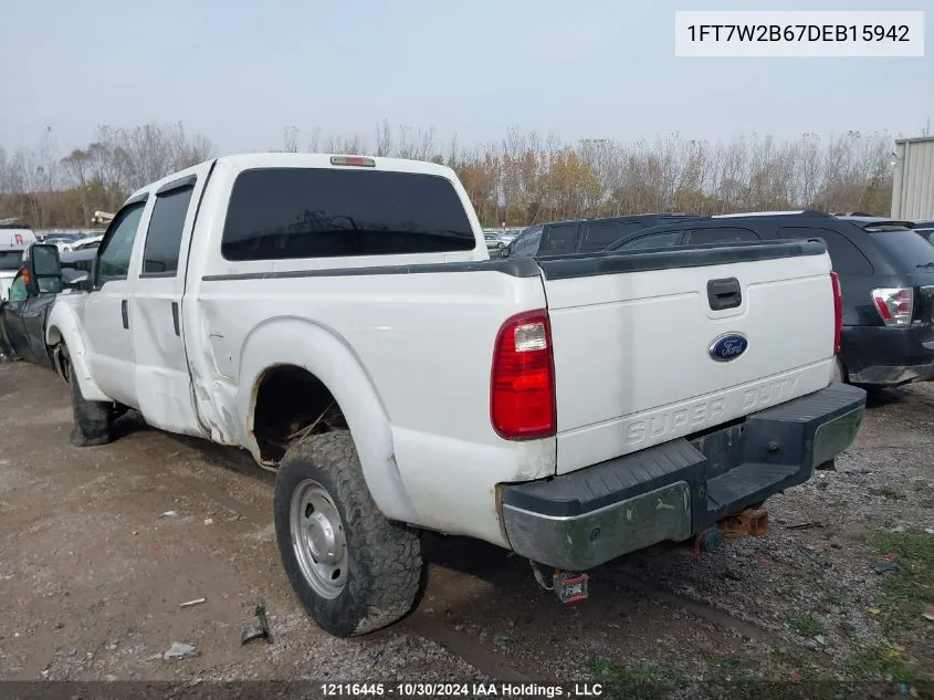 2013 Ford F-250 Xlt VIN: 1FT7W2B67DEB15942 Lot: 12116445