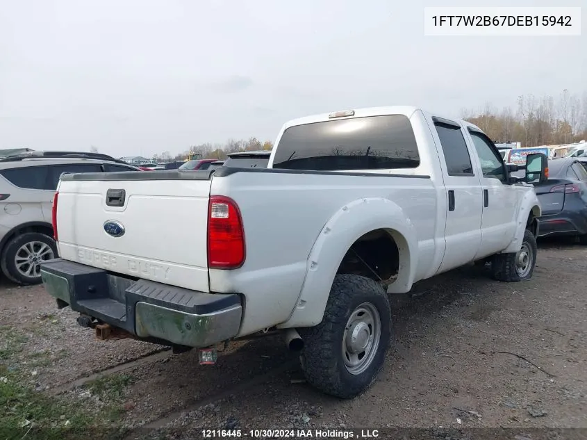 2013 Ford F-250 Xlt VIN: 1FT7W2B67DEB15942 Lot: 12116445