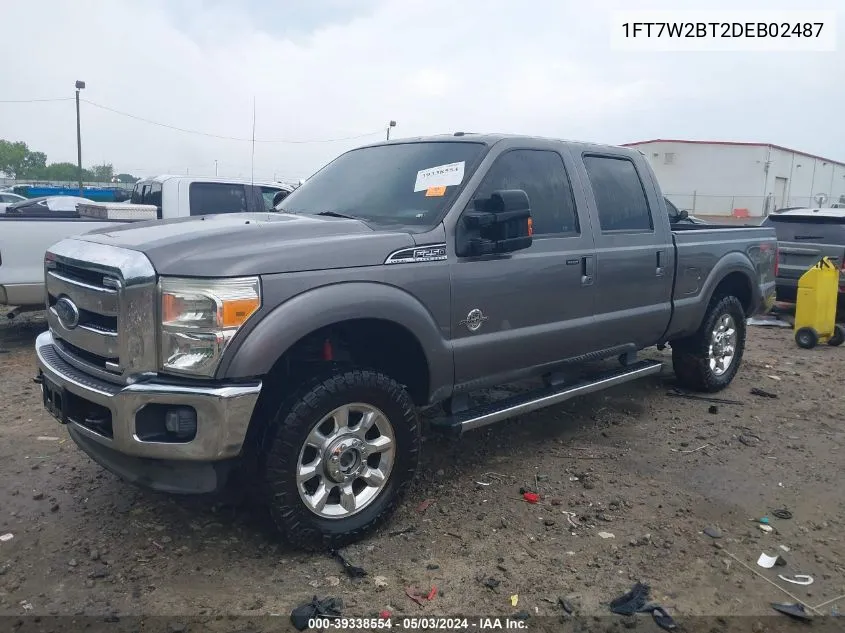 2013 Ford F-250 Lariat VIN: 1FT7W2BT2DEB02487 Lot: 39338554