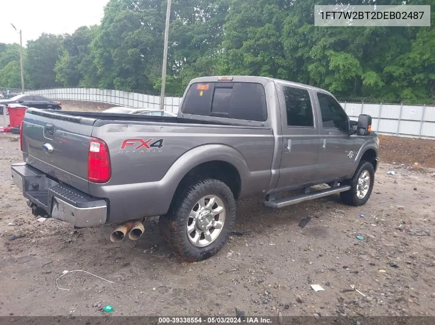 2013 Ford F-250 Lariat VIN: 1FT7W2BT2DEB02487 Lot: 39338554