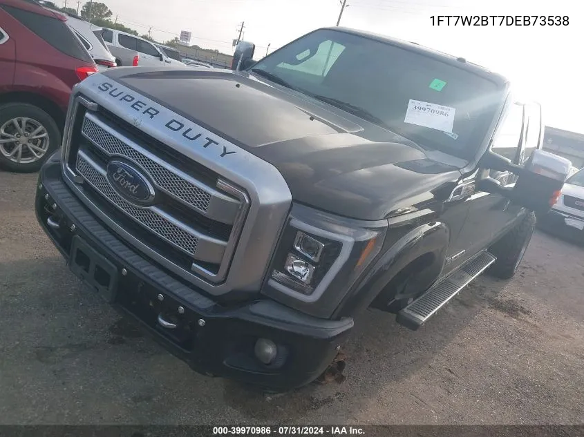 2013 Ford F-250 Lariat VIN: 1FT7W2BT7DEB73538 Lot: 39970986