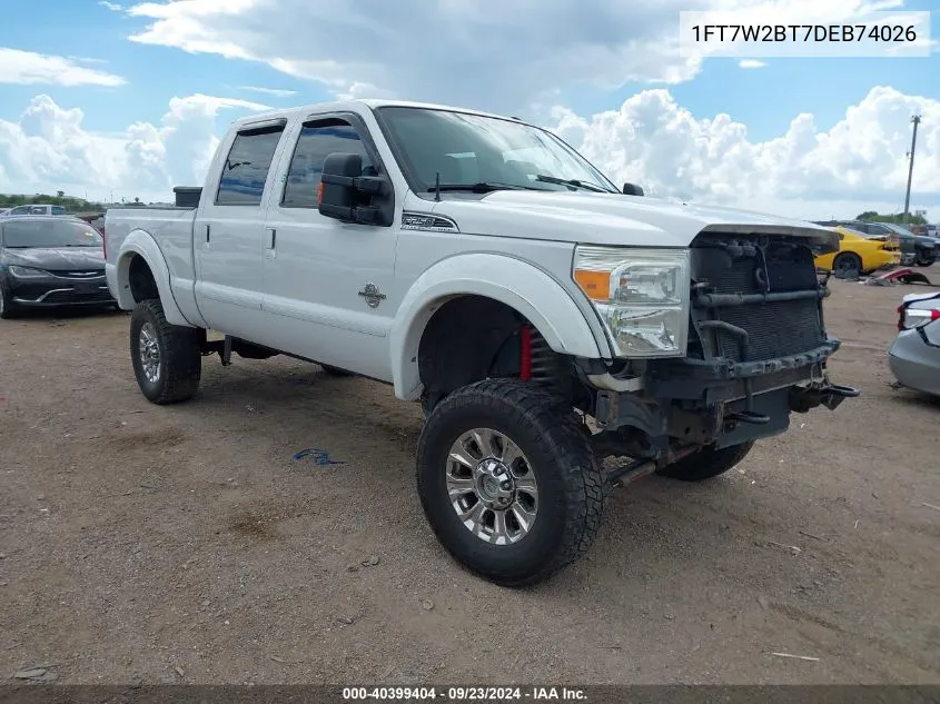 2013 Ford F-250 Super Duty VIN: 1FT7W2BT7DEB74026 Lot: 40399404