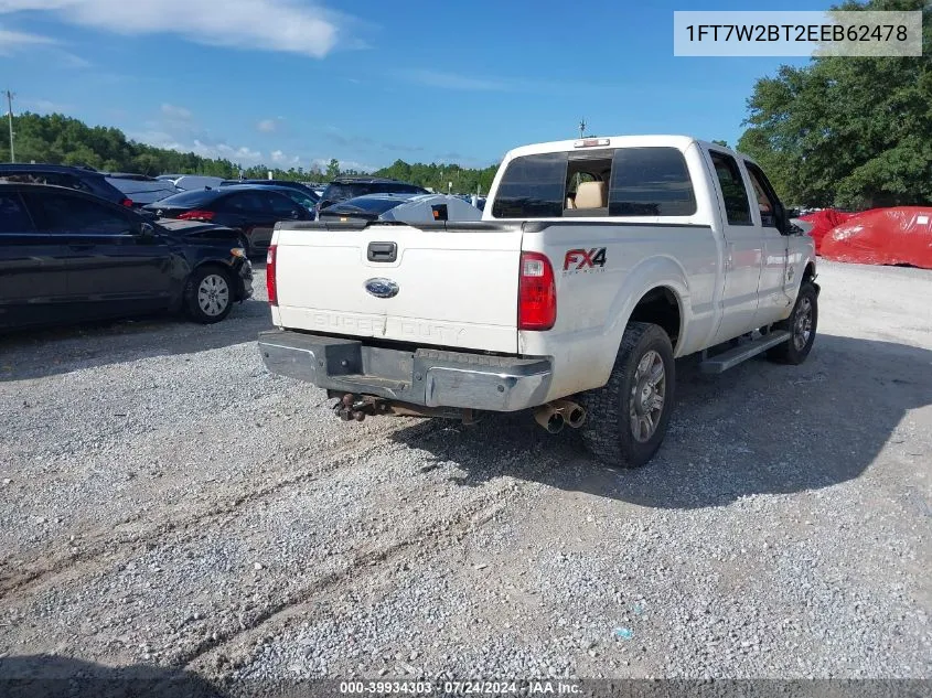 1FT7W2BT2EEB62478 2014 Ford F-250 Lariat