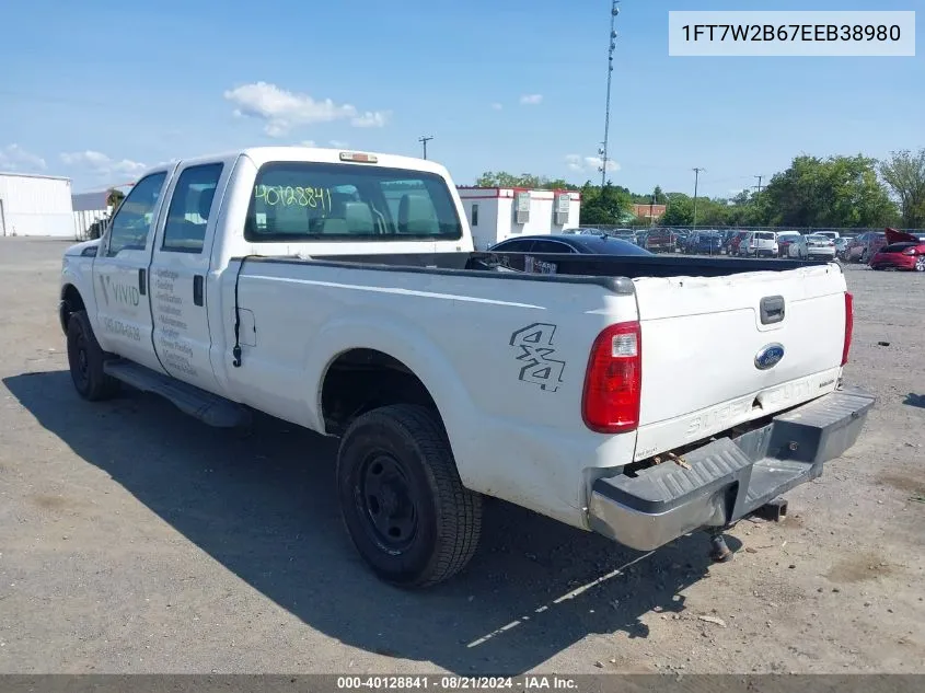 2014 Ford F-250 Super Duty VIN: 1FT7W2B67EEB38980 Lot: 40128841