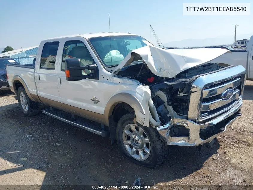 2014 Ford F-250 Lariat VIN: 1FT7W2BT1EEA85540 Lot: 40231114