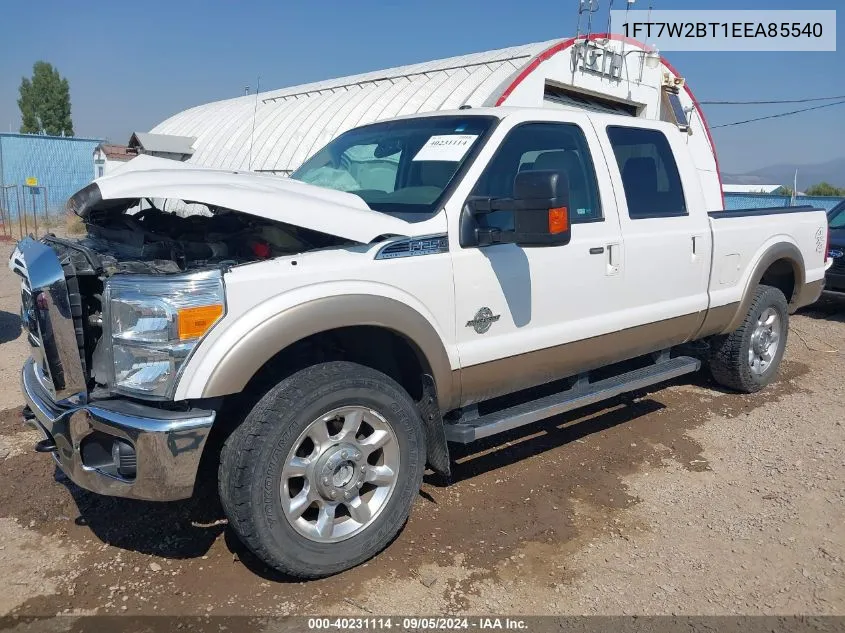 1FT7W2BT1EEA85540 2014 Ford F-250 Lariat