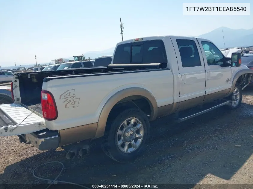 1FT7W2BT1EEA85540 2014 Ford F-250 Lariat