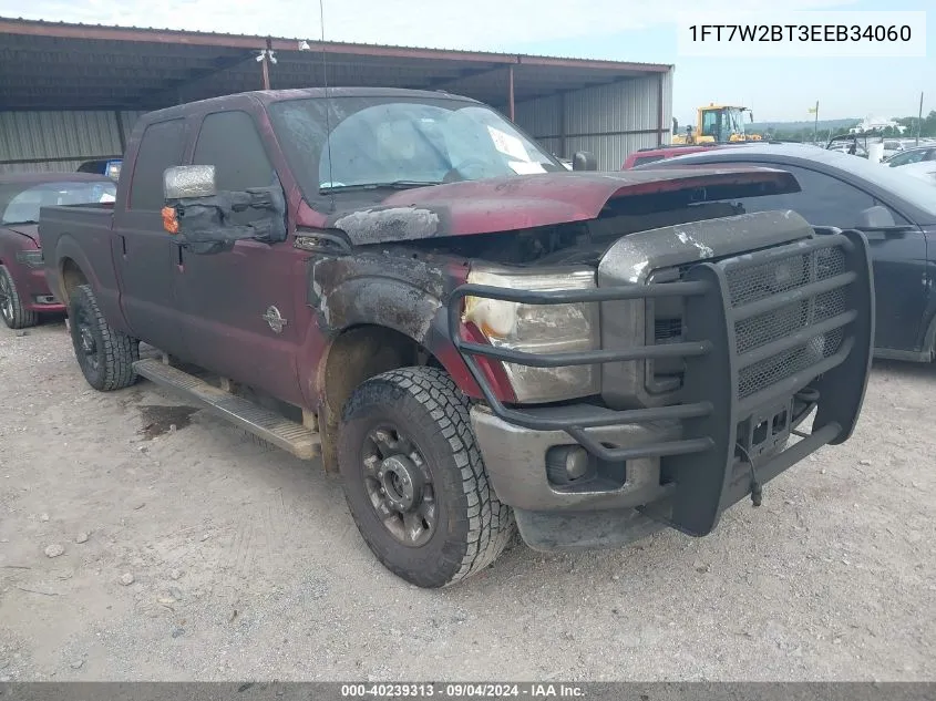 2014 Ford F-250 Super Duty VIN: 1FT7W2BT3EEB34060 Lot: 40239313