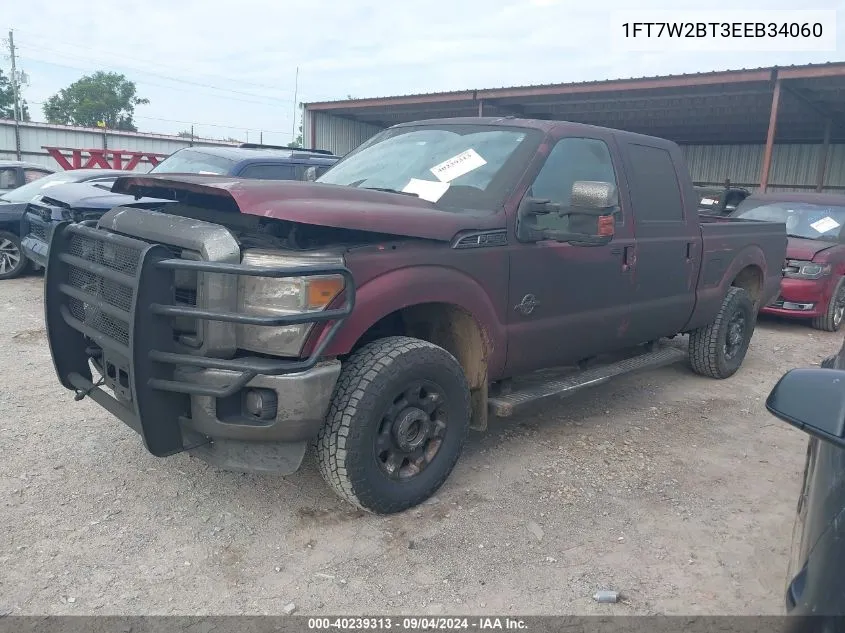 2014 Ford F-250 Super Duty VIN: 1FT7W2BT3EEB34060 Lot: 40239313