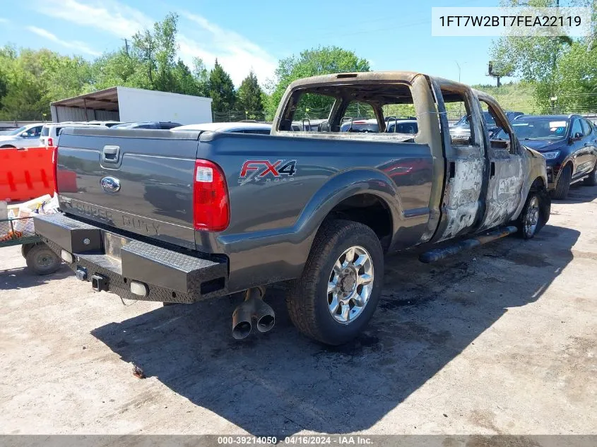 2015 Ford F-250 Xlt VIN: 1FT7W2BT7FEA22119 Lot: 39214050