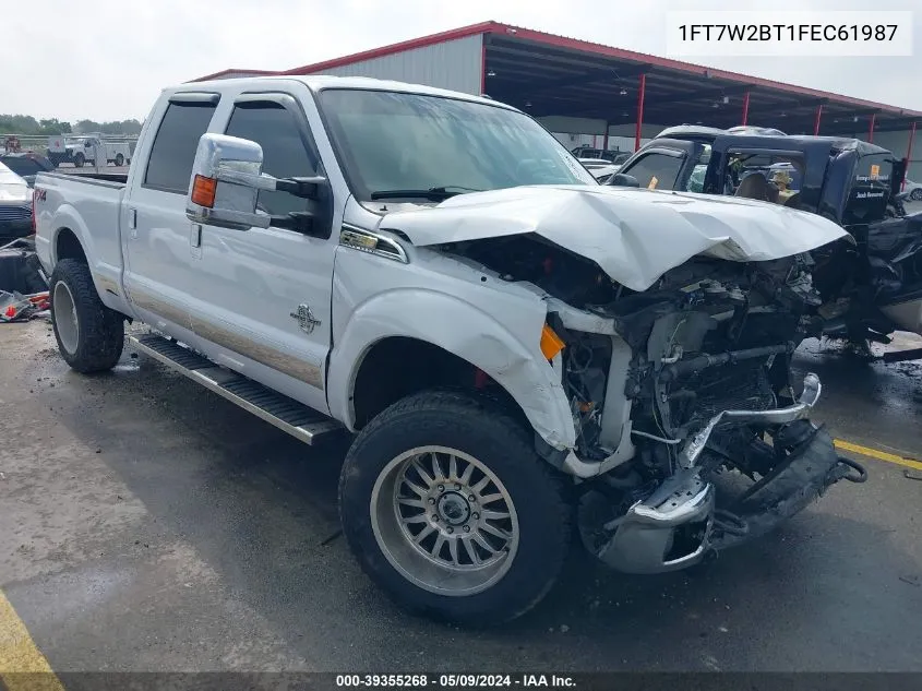 2015 Ford F-250 Lariat VIN: 1FT7W2BT1FEC61987 Lot: 39355268