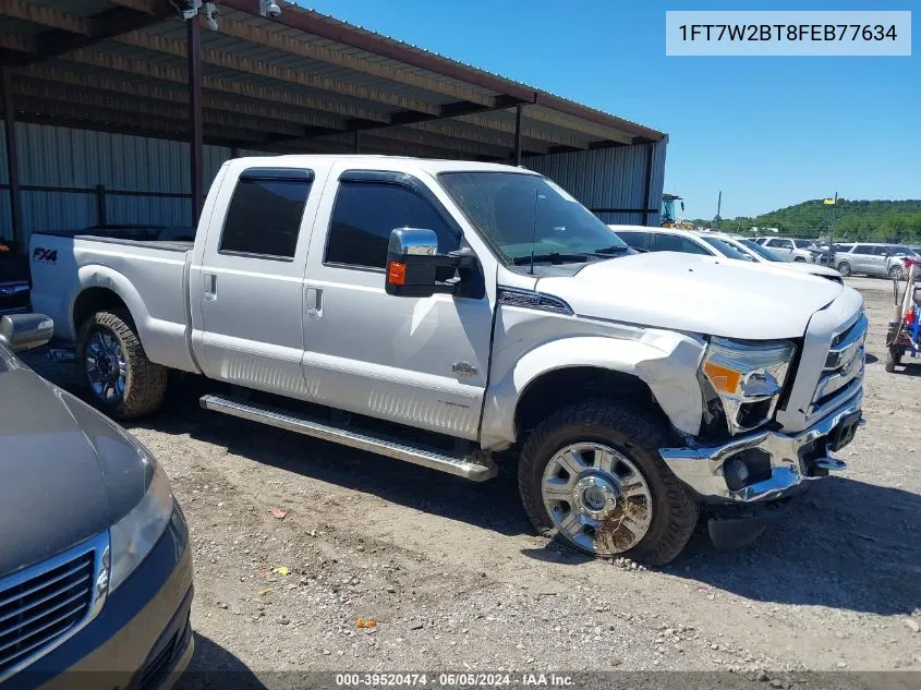 2015 Ford F-250 Lariat VIN: 1FT7W2BT8FEB77634 Lot: 39520474