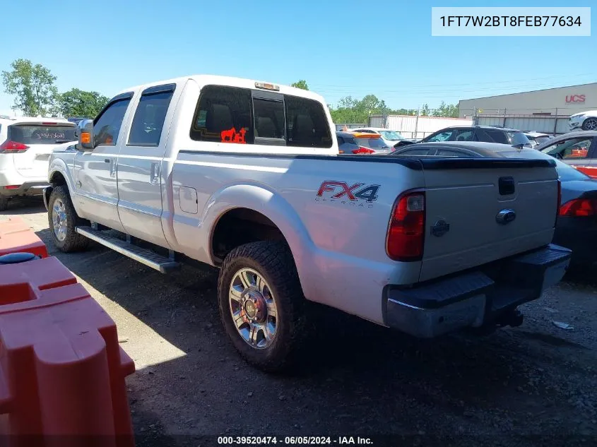 2015 Ford F-250 Lariat VIN: 1FT7W2BT8FEB77634 Lot: 39520474