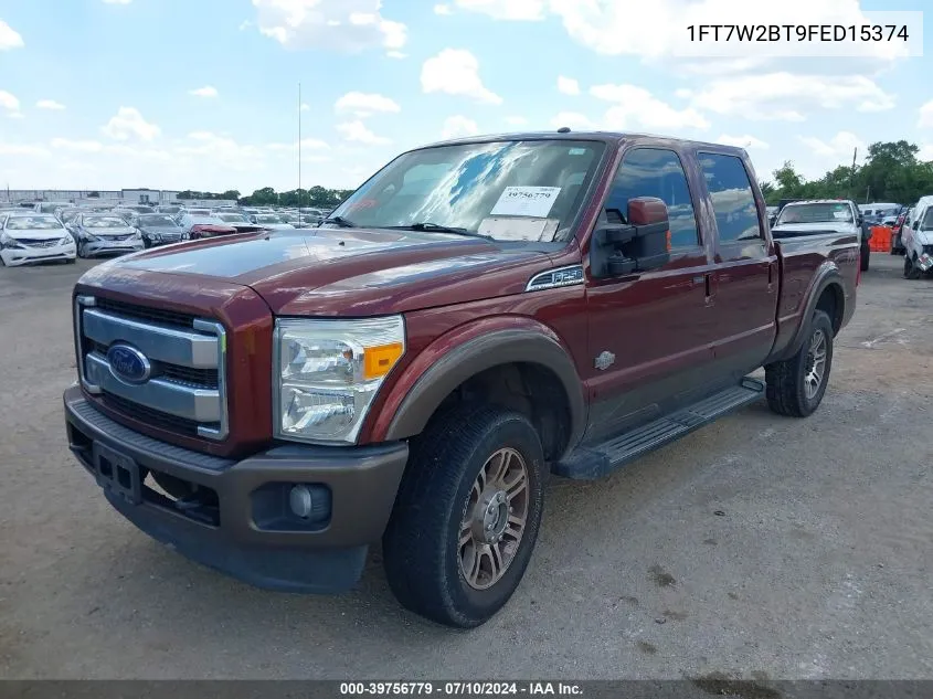 1FT7W2BT9FED15374 2015 Ford F-250 Lariat