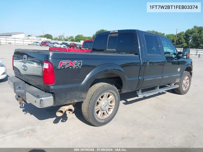 2015 Ford F-250 Lariat VIN: 1FT7W2BT1FEB03374 Lot: 39785348