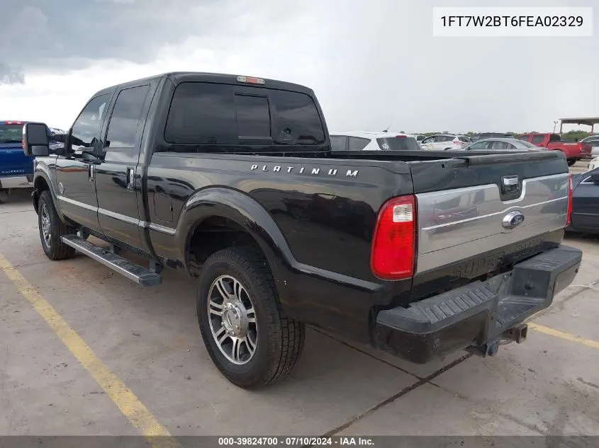 2015 Ford F-250 Lariat VIN: 1FT7W2BT6FEA02329 Lot: 39824700