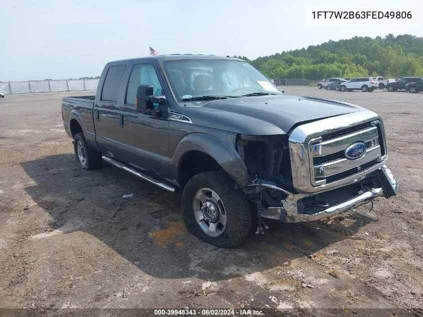 2015 Ford F-250 Xlt VIN: 1FT7W2B63FED49806 Lot: 39948343