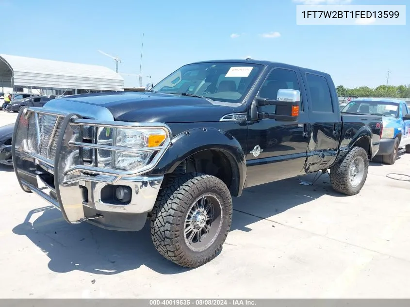 2015 Ford F-250 Lariat VIN: 1FT7W2BT1FED13599 Lot: 40019535