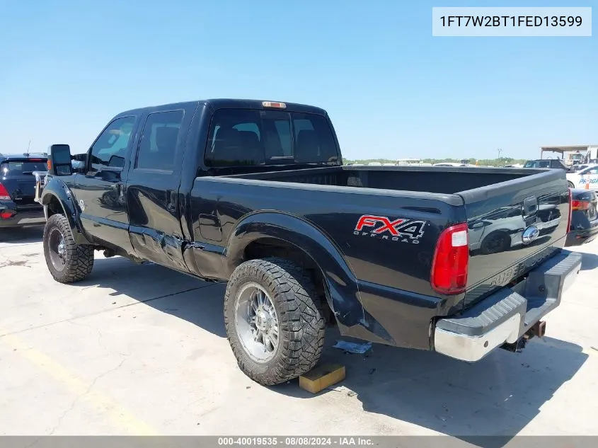 2015 Ford F-250 Lariat VIN: 1FT7W2BT1FED13599 Lot: 40019535