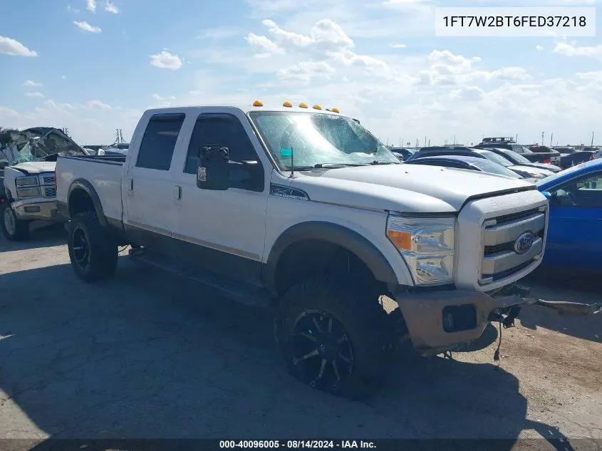 2015 Ford F-250 Lariat VIN: 1FT7W2BT6FED37218 Lot: 40096005