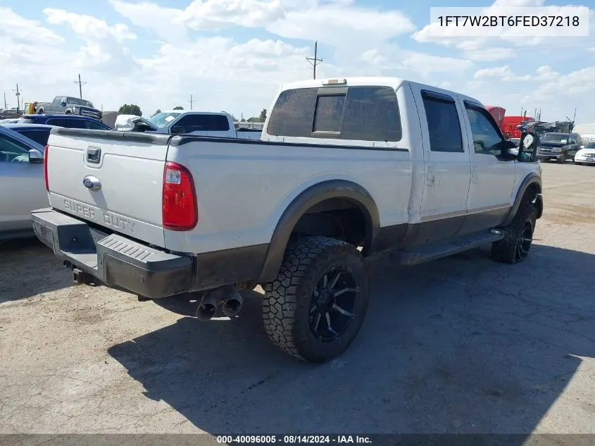 2015 Ford F-250 Lariat VIN: 1FT7W2BT6FED37218 Lot: 40096005