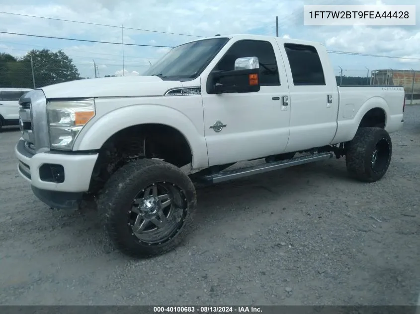 2015 Ford F-250 Lariat VIN: 1FT7W2BT9FEA44428 Lot: 40100683