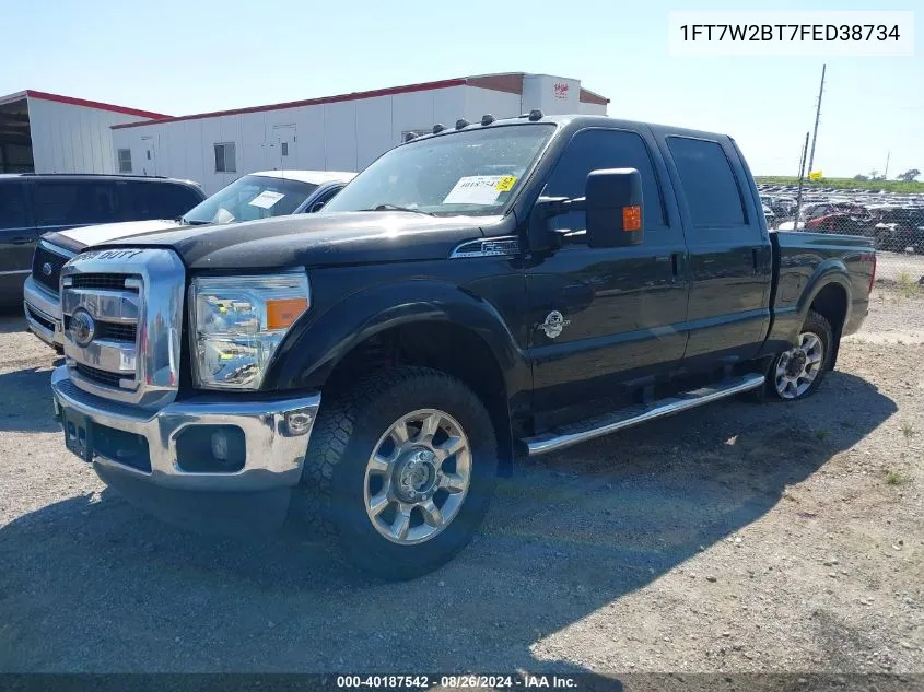 2015 Ford F-250 Lariat VIN: 1FT7W2BT7FED38734 Lot: 40187542