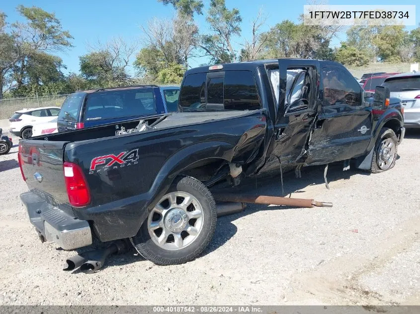 2015 Ford F-250 Lariat VIN: 1FT7W2BT7FED38734 Lot: 40187542