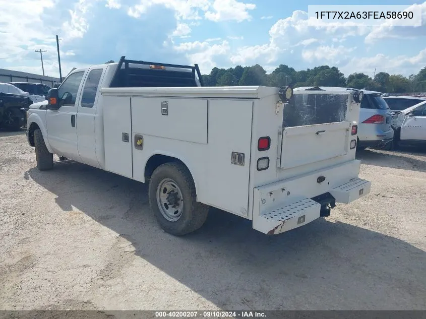 2015 Ford F-250 Xl VIN: 1FT7X2A63FEA58690 Lot: 40200207